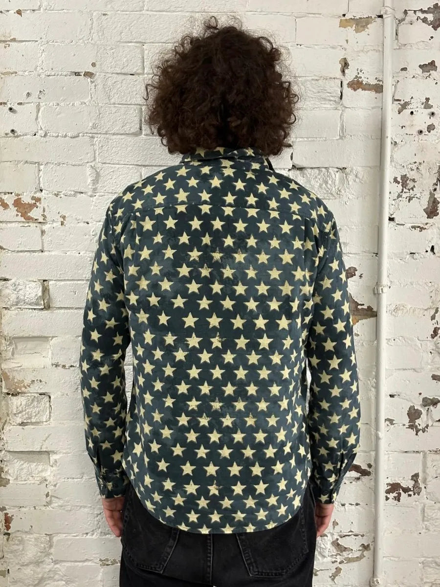 2010s Ralph Lauren Bue Star Print Shirt yJXvgLo 2