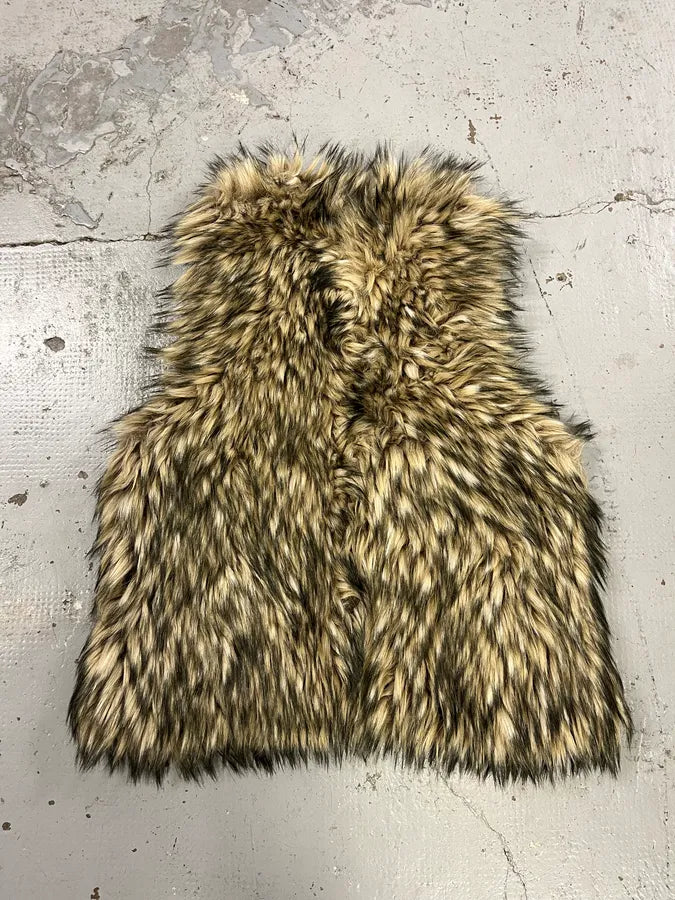 2010s Ralph Lauren Denim & Supply Beige Faux Fur Vest SgeBOQd 4