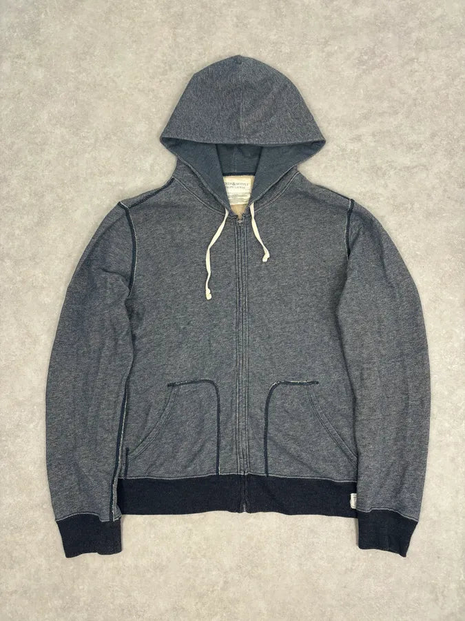 2010s Ralph Lauren Blue Distressed USA Flag Zip-up Hoodie KJiKuAX 2