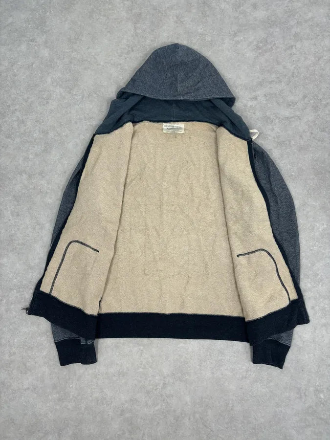 2010s Ralph Lauren Blue Distressed USA Flag Zip-up Hoodie KJiKuAX 7