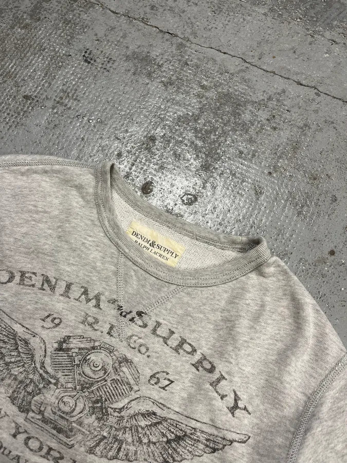 2010s Ralph Lauren Denim & Supply Motors Grey Sweater Veqmhqa 4