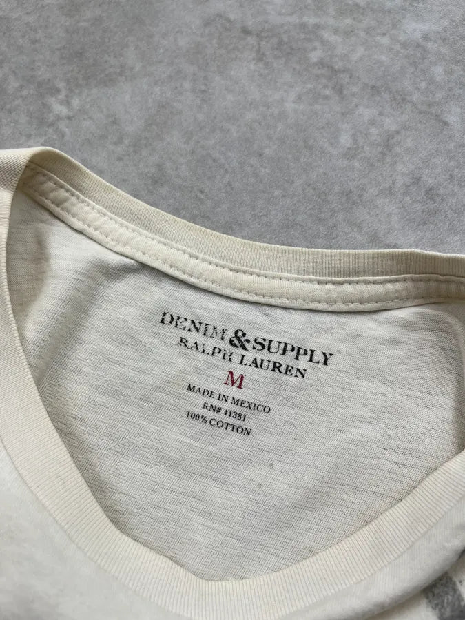 2010s Ralph Lauren Denim & Supply USA Antler Cream T-Shirt zPaiCem 6