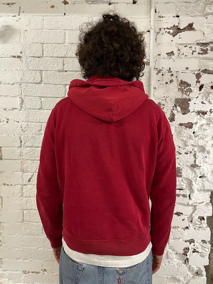 2010s Ralph Lauren Denim & Supply USA Distressed Flag Red Hoodie wJMmlJj 2