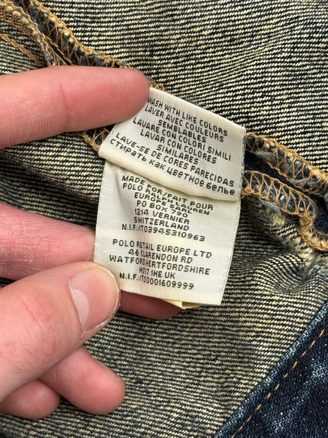 2010s Ralph Lauren Denim Supply Blue Distressed Denim Jacket nHeKTAb 11
