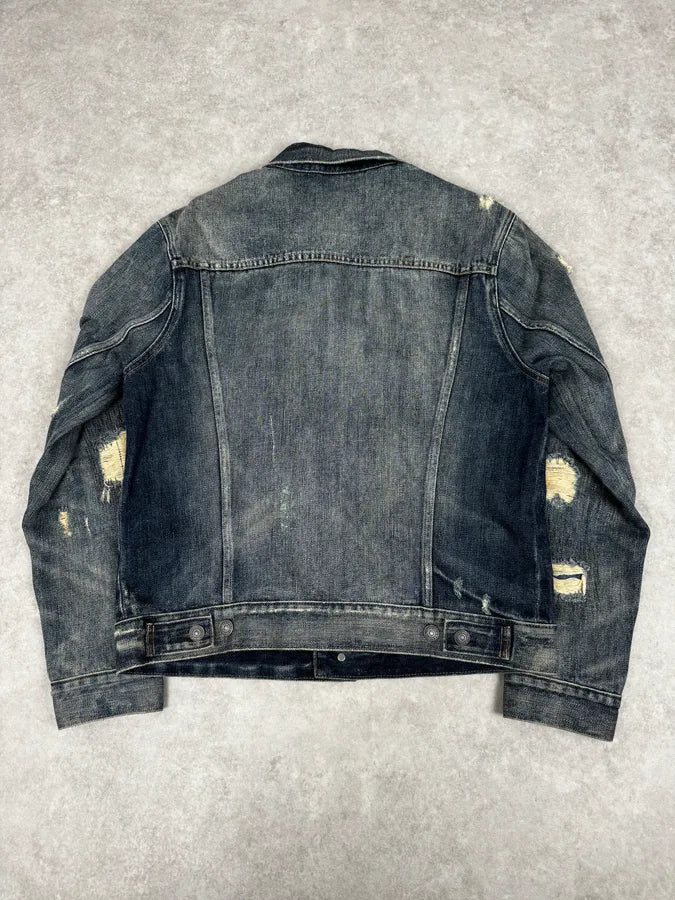 2010s Ralph Lauren Denim Supply Blue Distressed Denim Jacket nHeKTAb 3