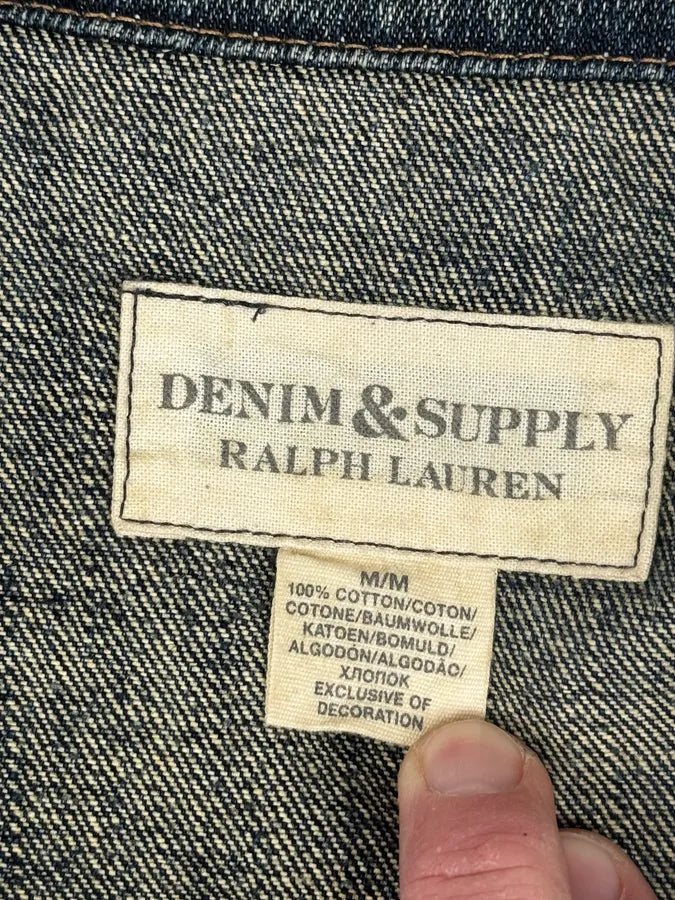 2010s Ralph Lauren Denim Supply Blue Distressed Denim Jacket nHeKTAb 10