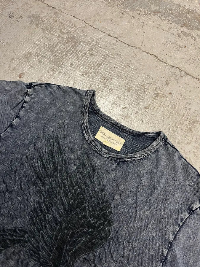 2010s Ralph Lauren Denim Supply Eagle Navy T-Shirt orzjTMk 3