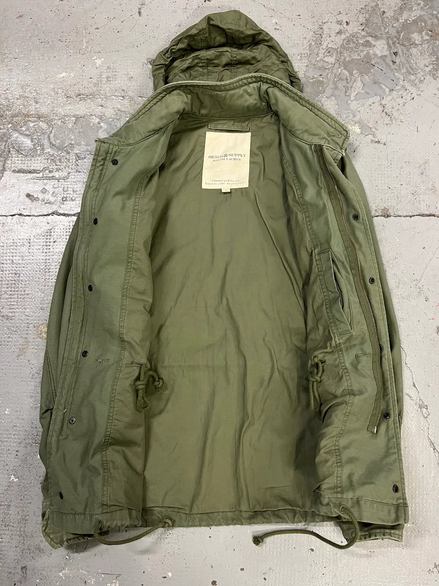 2010s Ralph Lauren Denim Supply Military Khaki Parka Cargo Jacket szjLmGY 8