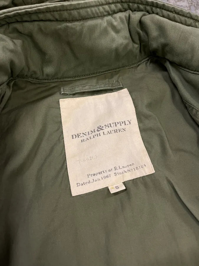 2010s Ralph Lauren Denim Supply Military Khaki Parka Cargo Jacket szjLmGY 9