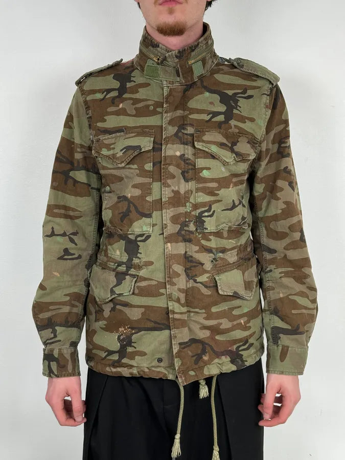 2010s Ralph Lauren Denim Supply USA Flag Distressed Camo Green Jacket XgzgenS 1