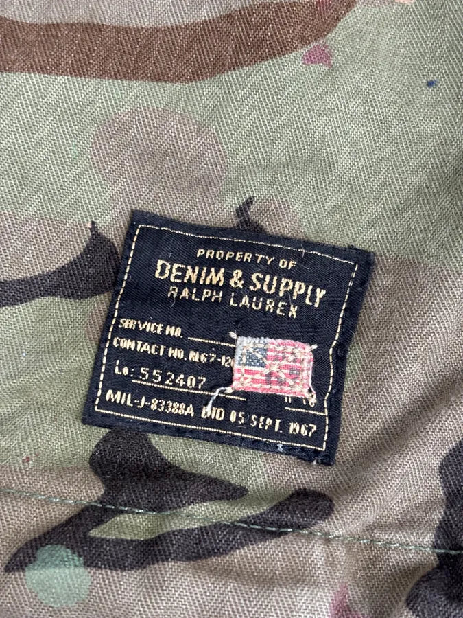 2010s Ralph Lauren Denim Supply USA Flag Distressed Camo Green Jacket XgzgenS 12