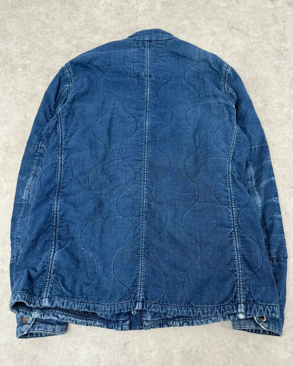 2010s Ralph Lauren Denim USA Flag Blue Aviator Denim Jacket bUubeDM 7
