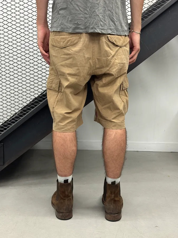 2010s Ralph Lauren Distressed USA Flag Beige Shorts pTdsyqB 2