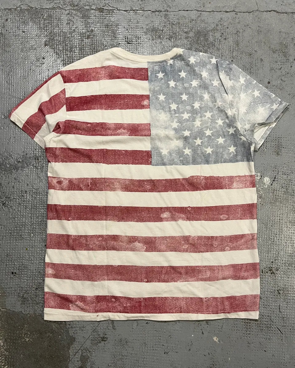 2010s Ralph Lauren Faded White USA Flag T-Shirt  dwUrsUw 7