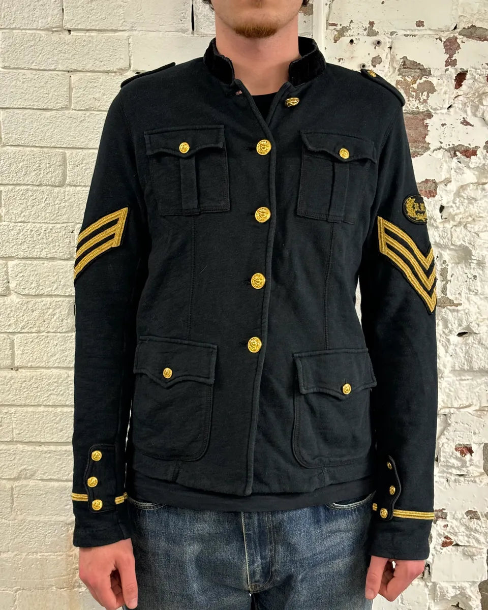 2010s Ralph Lauren Gold Buttons Officer Black Jacket  gzuDuwz 1