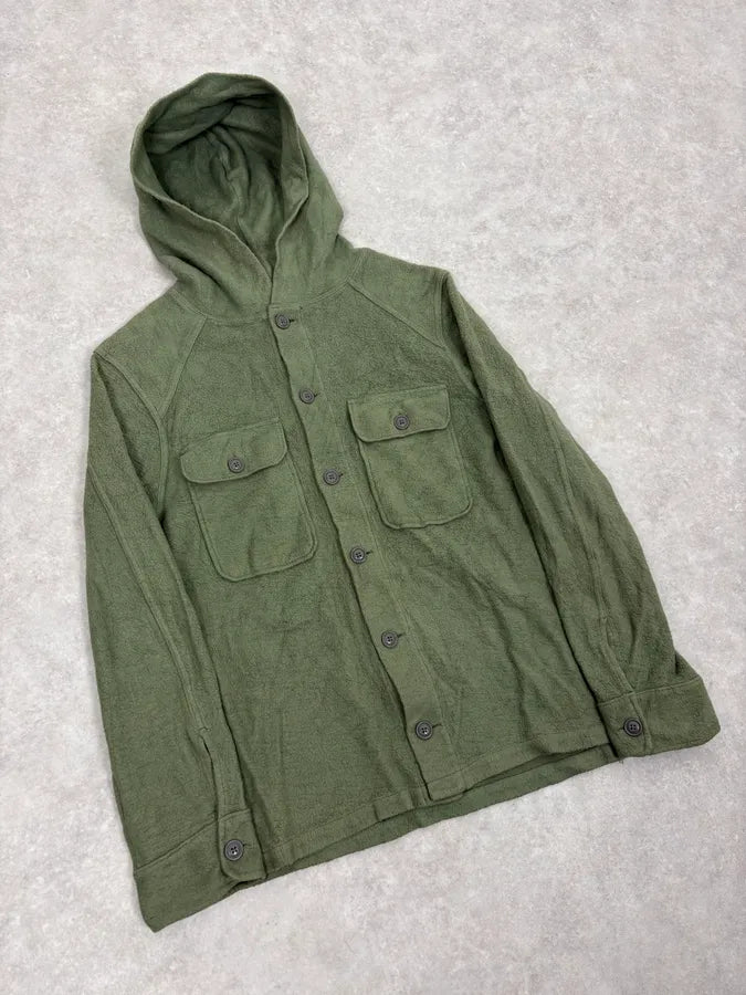 2010s Ralph Lauren Green Hooded Buttoned Jacket EIwmLGN 3