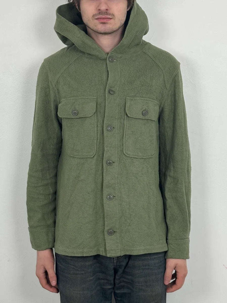 2010s Ralph Lauren Green Hooded Buttoned Jacket EIwmLGN 0