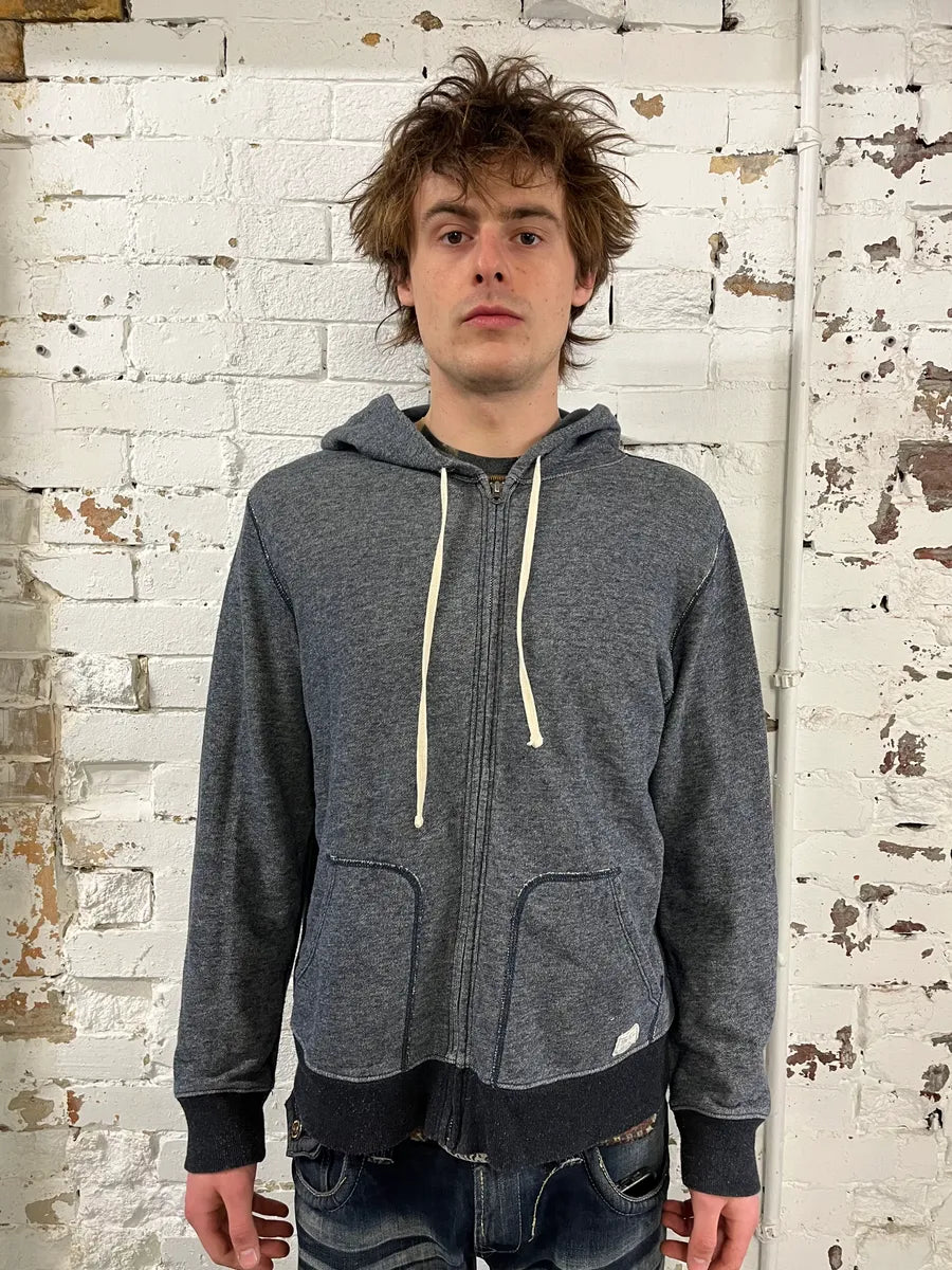 2010s Ralph Lauren Grey American Flag Print Cotton Zip-up Hoodie  qeuqiUX 3