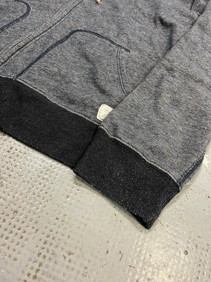 2010s Ralph Lauren Grey American Flag Print Cotton Zip-up Hoodie  qeuqiUX 5