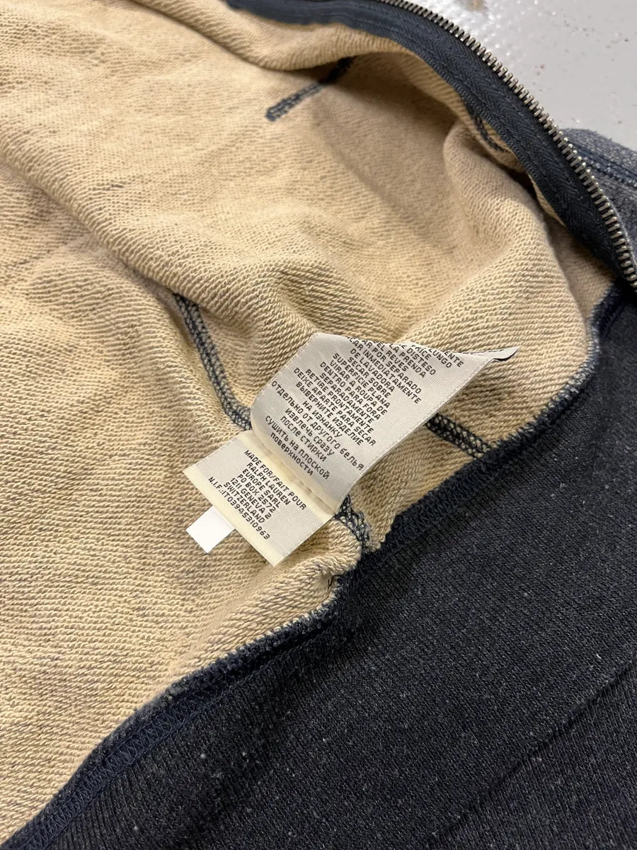 2010s Ralph Lauren Grey American Flag Print Cotton Zip-up Hoodie  qeuqiUX 9