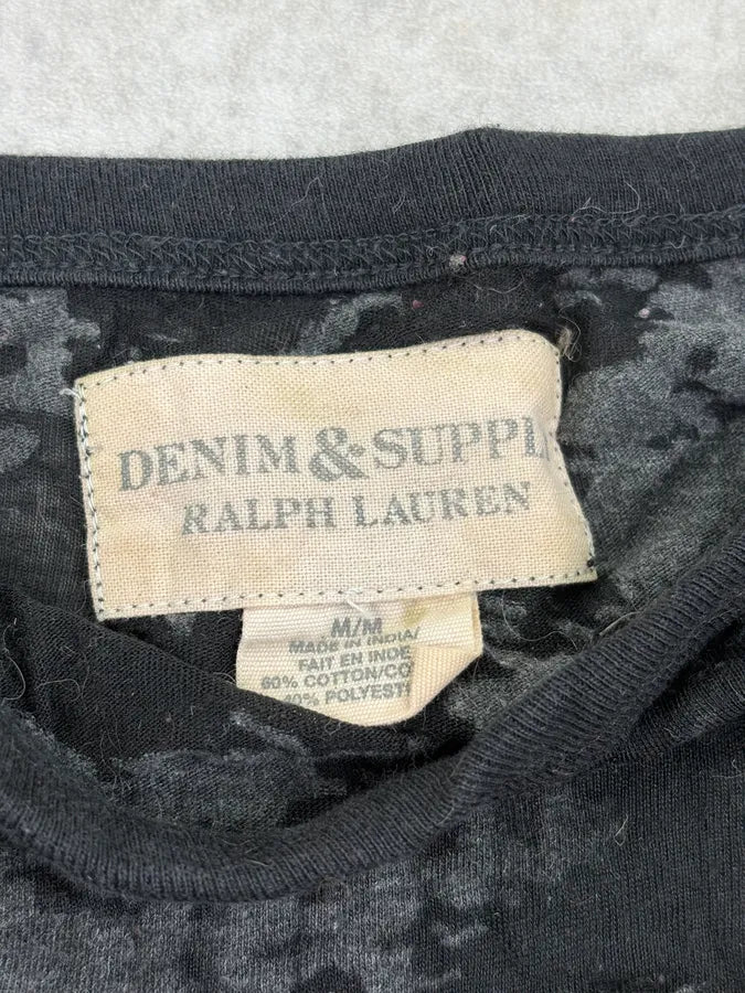 2010s Ralph Lauren Grey USA Flag Distressed Longsleeve T-Shirt bVnIGQB 7