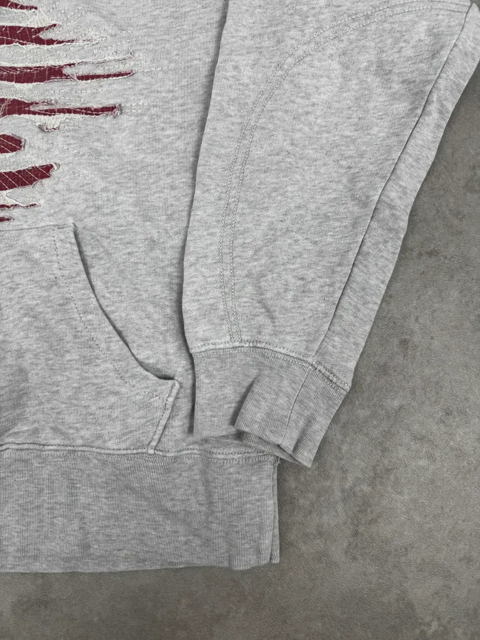 2010s Ralph Lauren Grey Distressed USA Flag Hoodie EuRxUYM 7