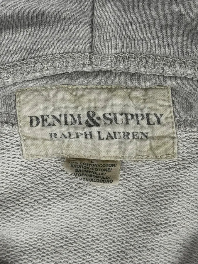 2010s Ralph Lauren Grey Distressed USA Flag Hoodie EuRxUYM 8