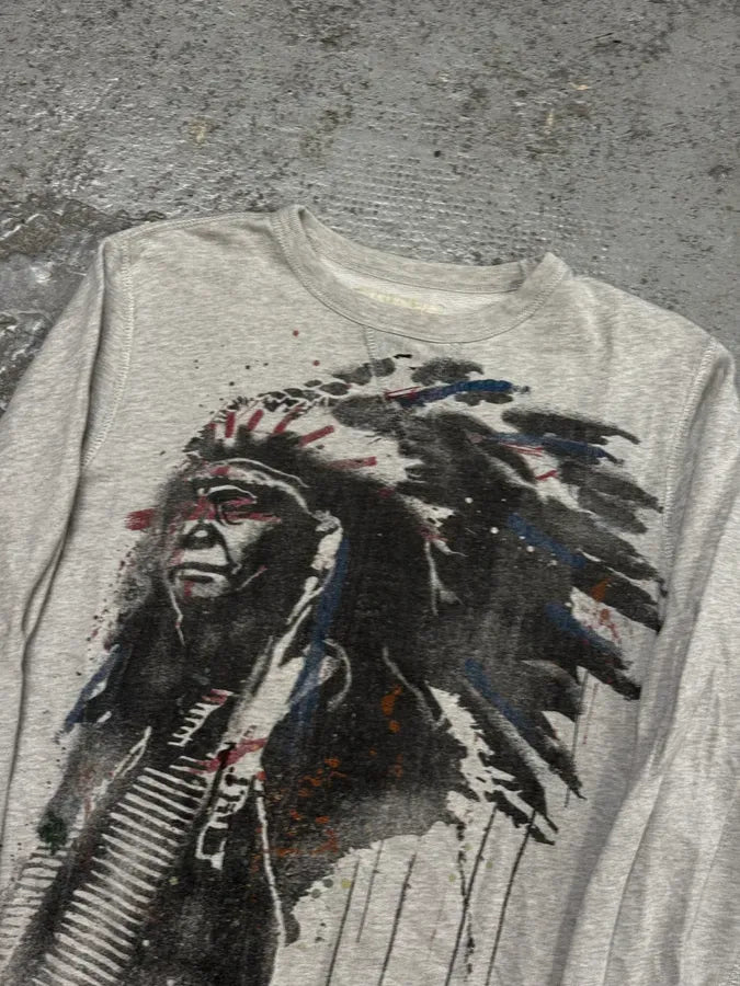 2010s Ralph Lauren Grey Iroquois Portrait Sweater DzSeSkB 4