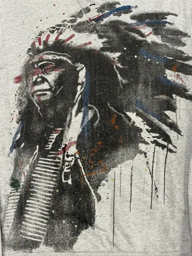 2010s Ralph Lauren Grey Iroquois Portrait Sweater DzSeSkB 6