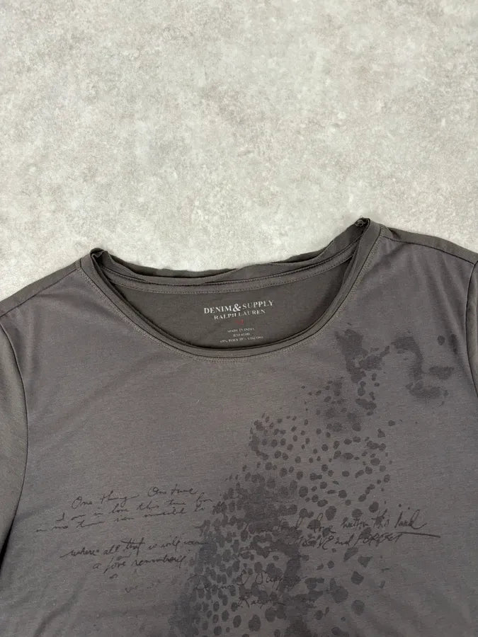 2010s Ralph Lauren Leopard Charcoal Grey Cotton T-Shirt  AUfBTTG 3
