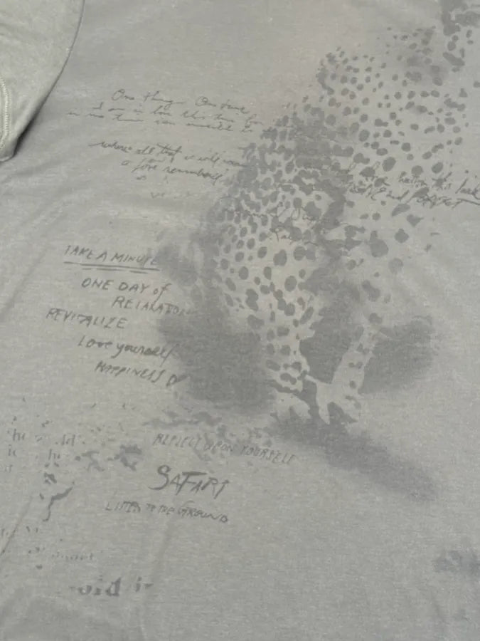 2010s Ralph Lauren Leopard Charcoal Grey Cotton T-Shirt  AUfBTTG 6