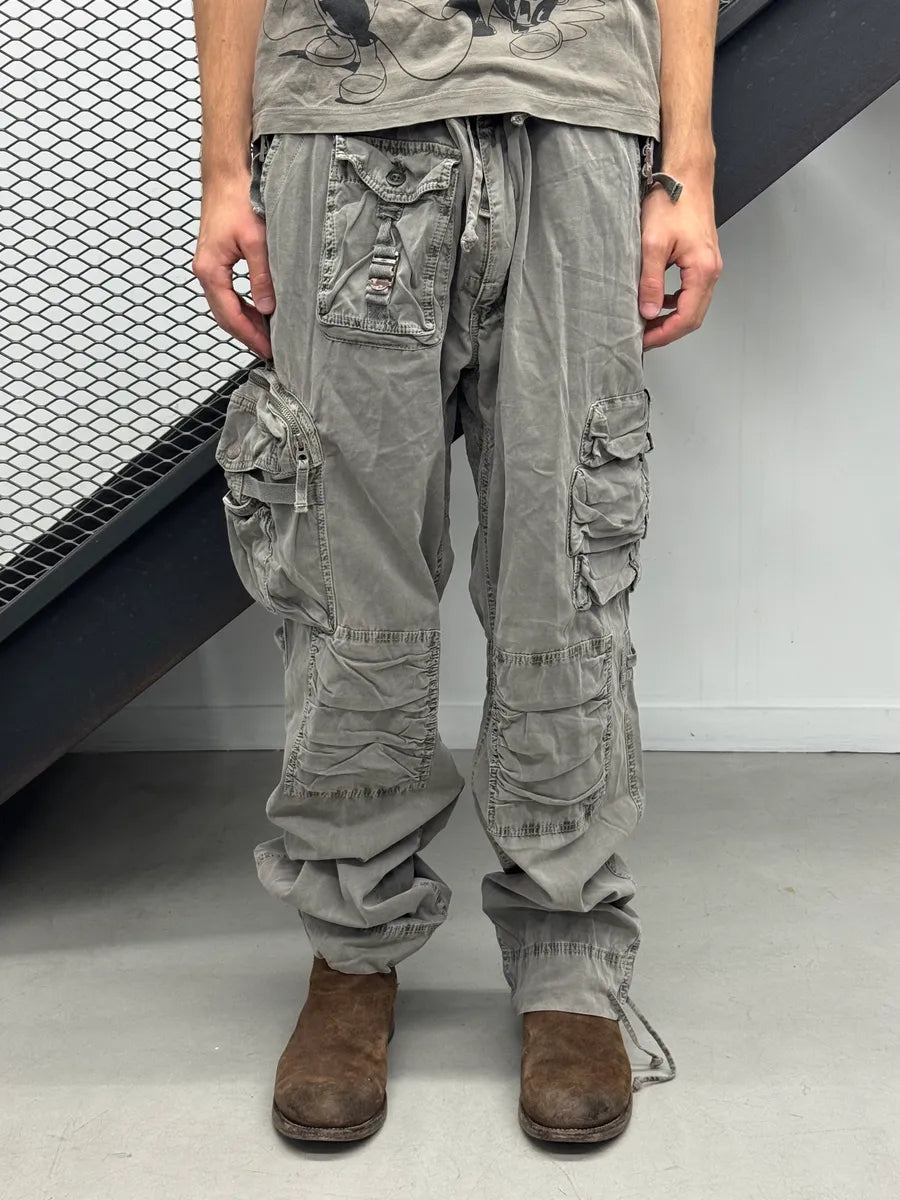 2010s Ralph Lauren Multi-Pockets Grey Military Cargo Pants plrxnWp 0