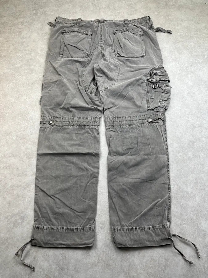 2010s Ralph Lauren Multi-Pockets Grey Military Cargo Pants plrxnWp 6