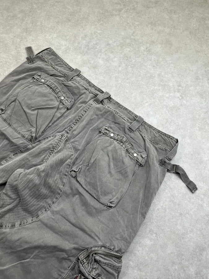 2010s Ralph Lauren Multi-Pockets Grey Military Cargo Pants plrxnWp 7