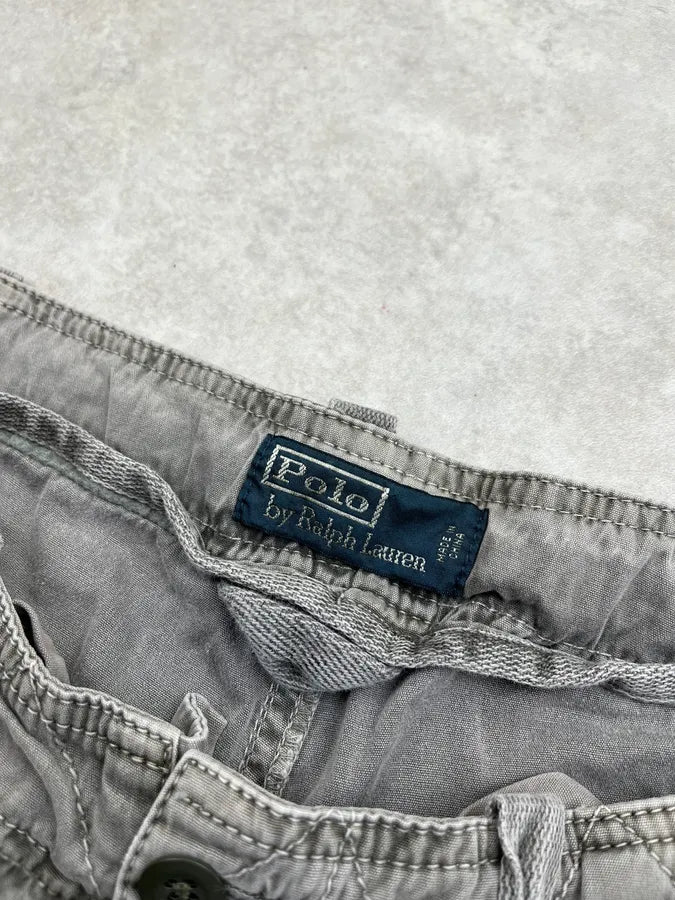 2010s Ralph Lauren Multi-Pockets Grey Military Cargo Pants plrxnWp 9