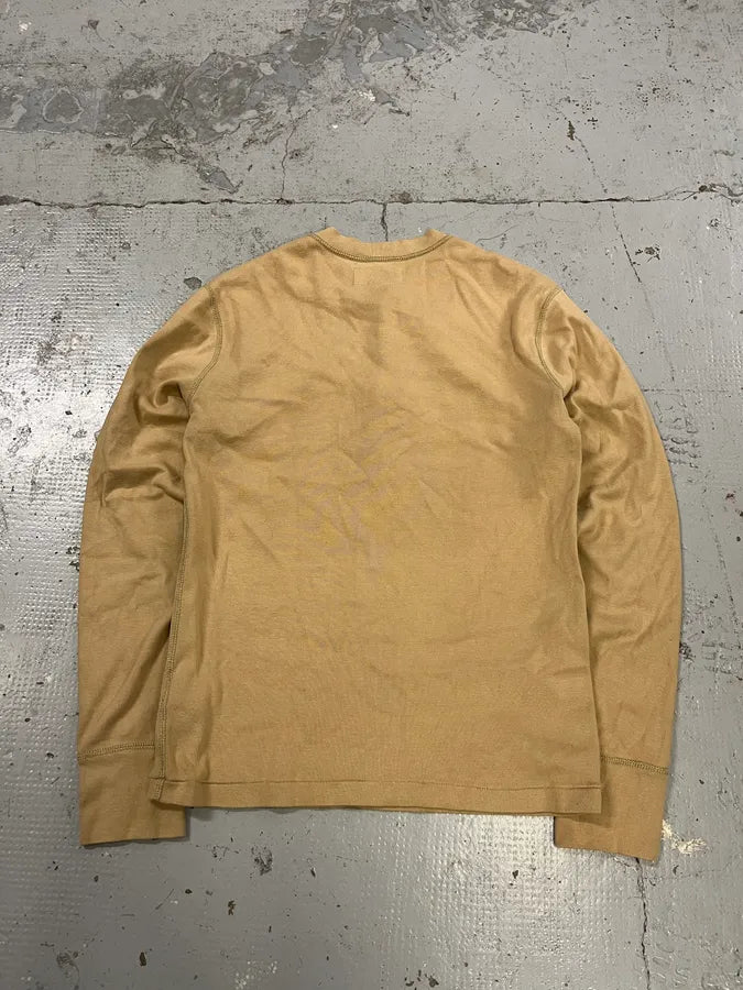 2010s Ralph Lauren Native American Chief Beige Henley Sweater SRdtDbO 6