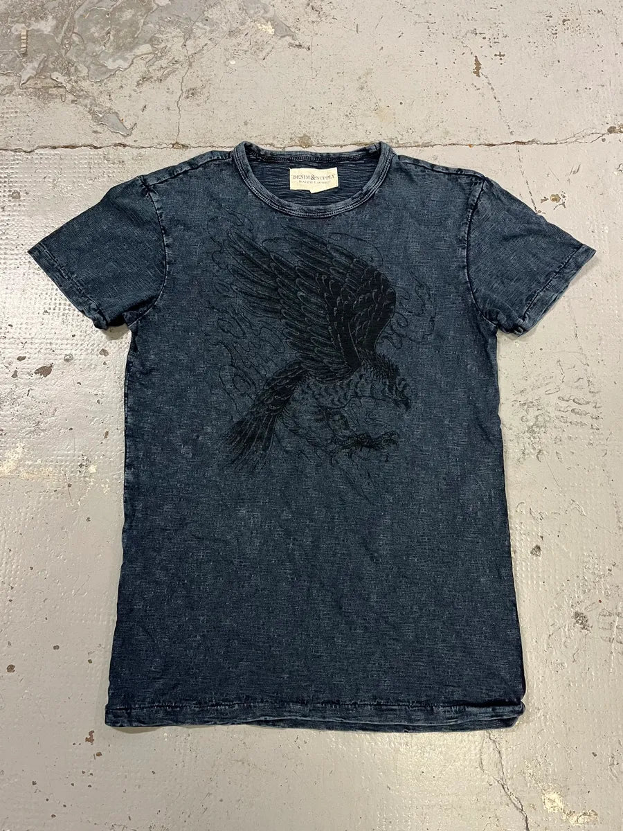 2010s Ralph Lauren Navy Eagle Graphic T-Shirt BXOqPGV 0