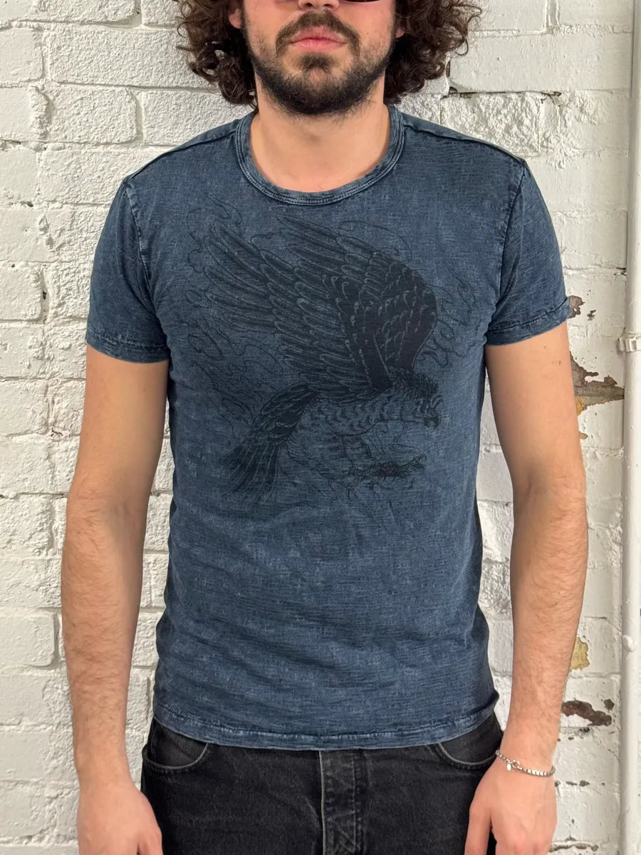 2010s Ralph Lauren Navy Eagle Graphic T-Shirt BXOqPGV 1