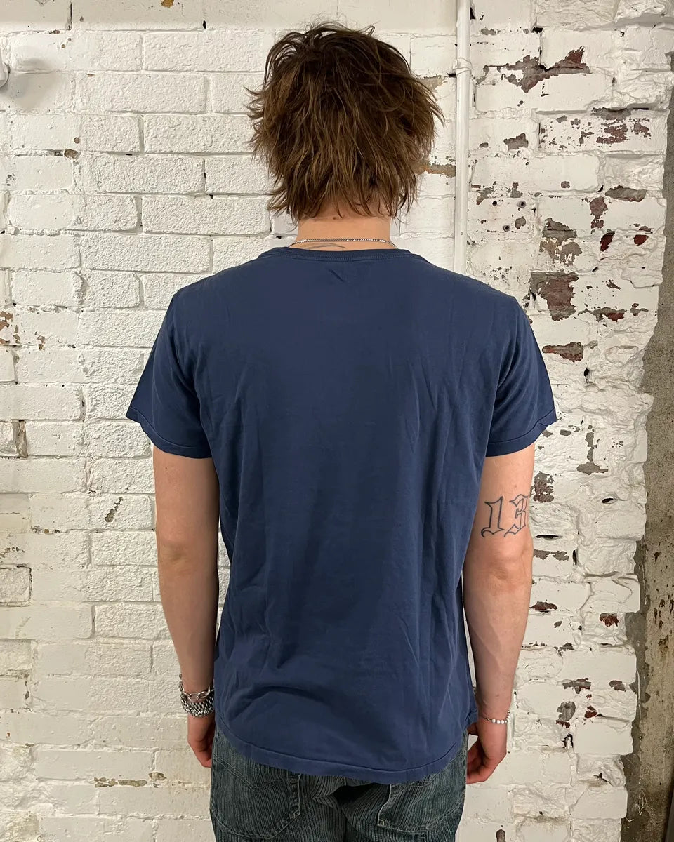 2010s Ralph Lauren Navy Embroidered American Flag T-Shirt cJZapLV 1
