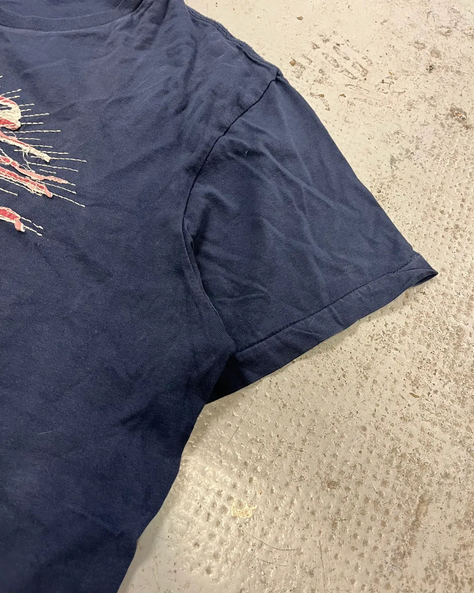 2010s Ralph Lauren Navy Embroidered American Flag T-Shirt cJZapLV 5