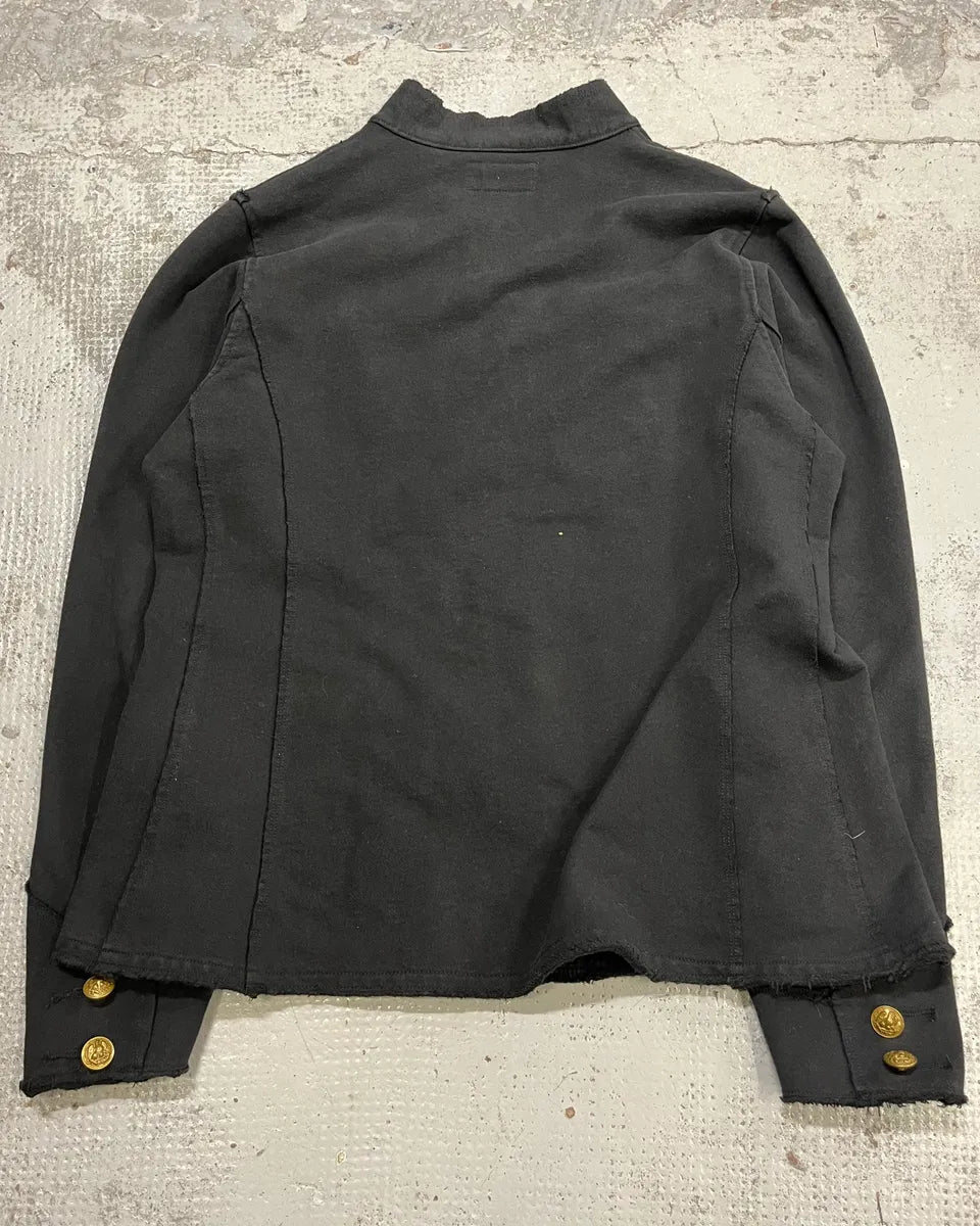 2010s Ralph Lauren Officer Gold Buttoned Multi Pockets Black Jacket  OCnHQIA 7