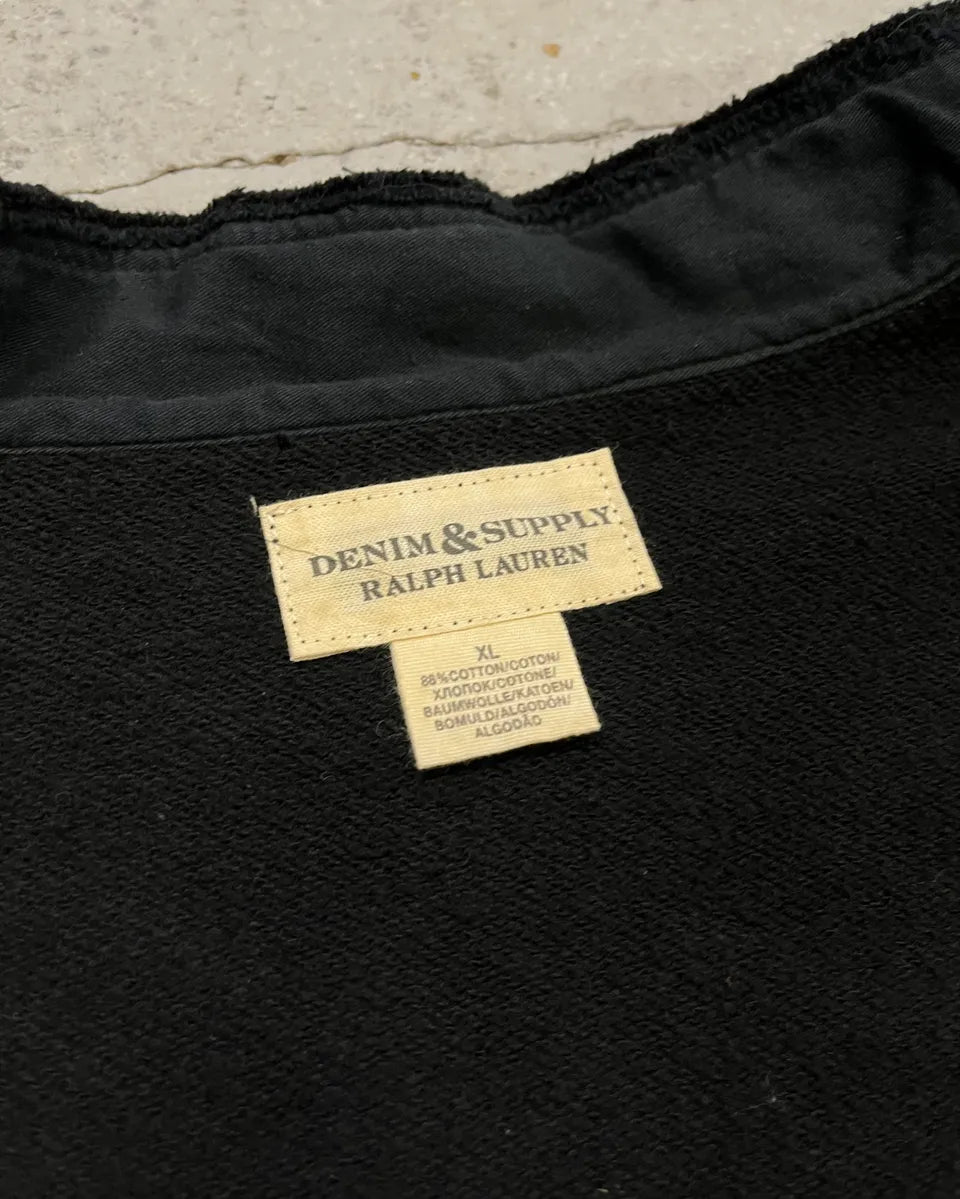 2010s Ralph Lauren Officer Gold Buttoned Multi Pockets Black Jacket  OCnHQIA 9