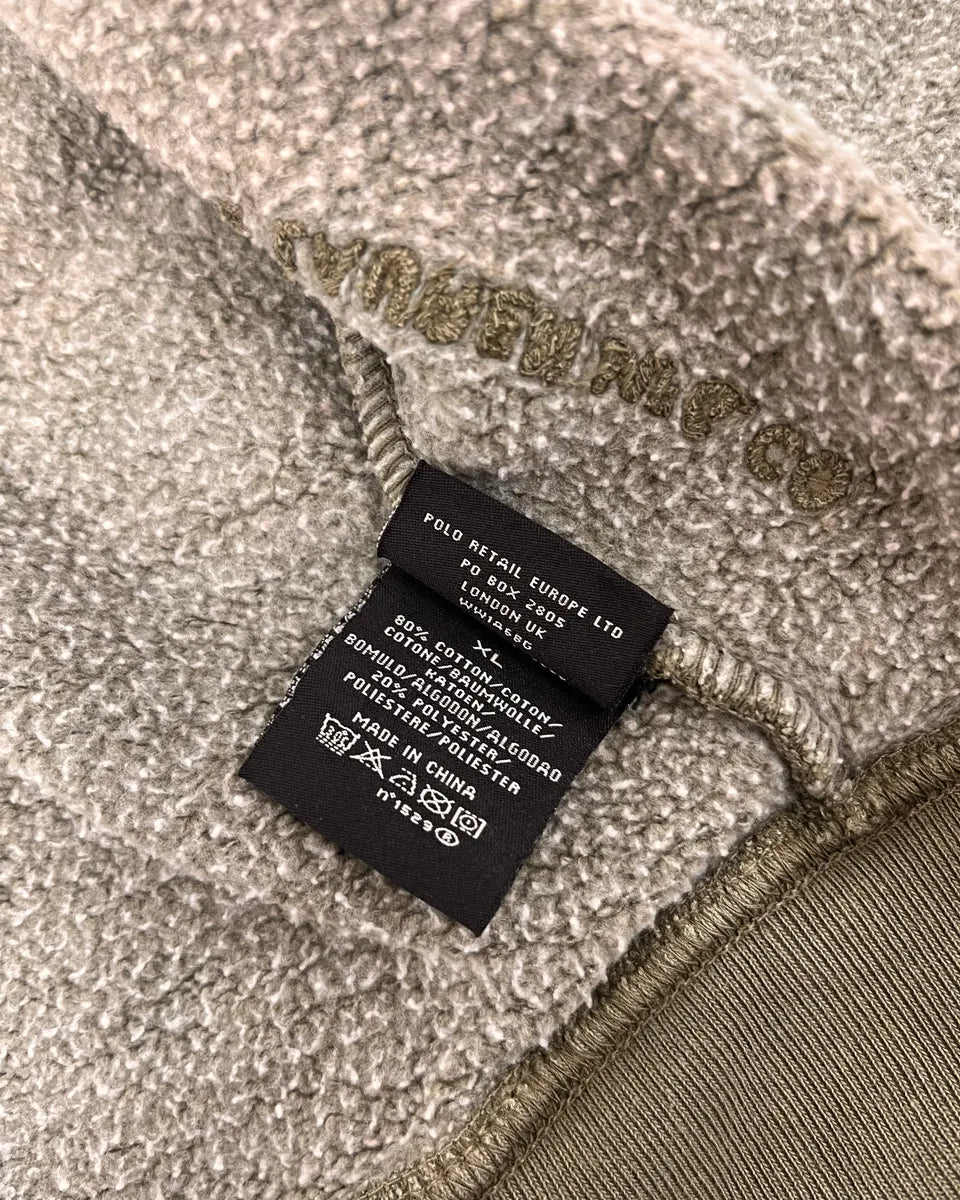 2010s Ralph Lauren Olive Camo Number Patch Zip-up Sweater  LcpTyUf 10