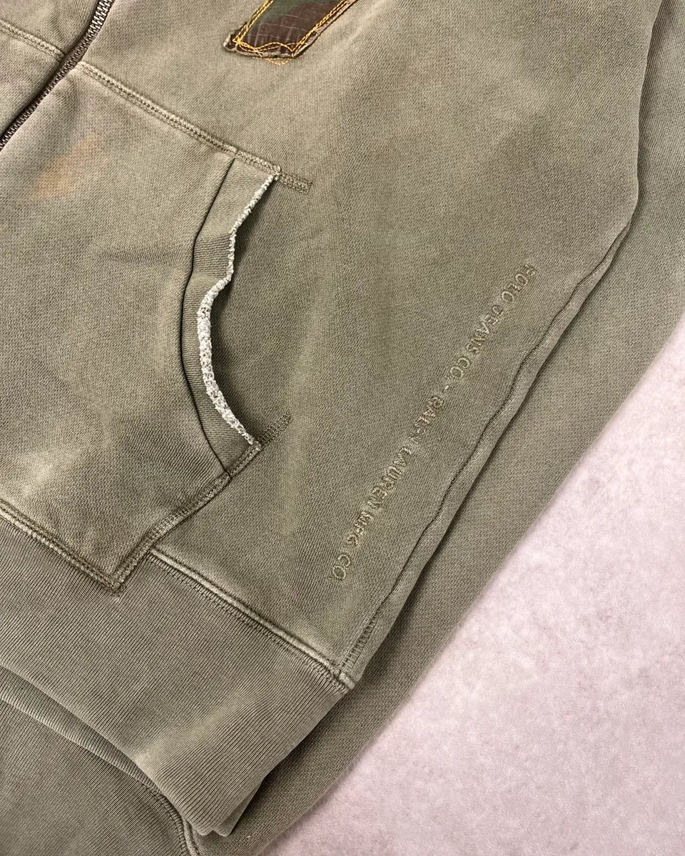 2010s Ralph Lauren Olive Camo Number Patch Zip-up Sweater  LcpTyUf 6