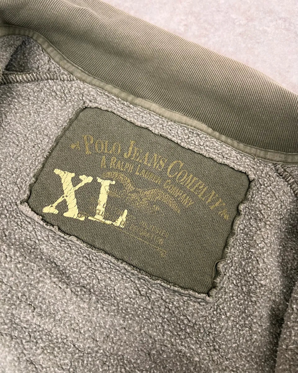 2010s Ralph Lauren Olive Camo Number Patch Zip-up Sweater  LcpTyUf 9