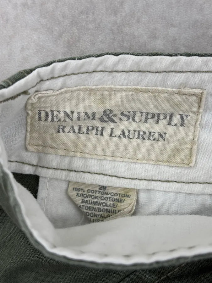 2010s Ralph Lauren Olive Military Flags Cargo Shorts SuhxyWE 9