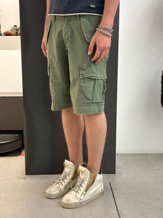 2010s Ralph Lauren Olive Military Flags Cargo Shorts SuhxyWE 1