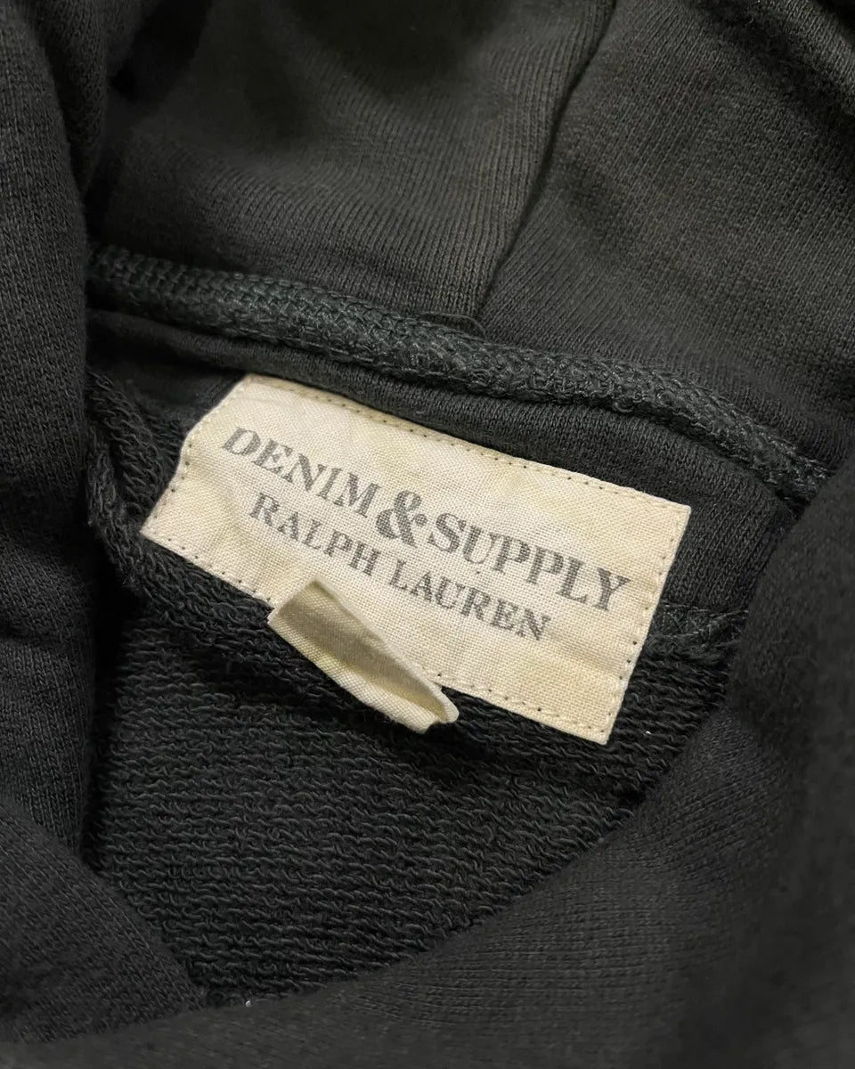 2010s Ralph Lauren Olive Distressed American Flag Hoodie mpolMqj 8