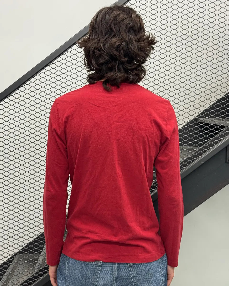 2010s Ralph Lauren Red 67 Embroidered Longsleeve T-Shirt AhLKsGL 2