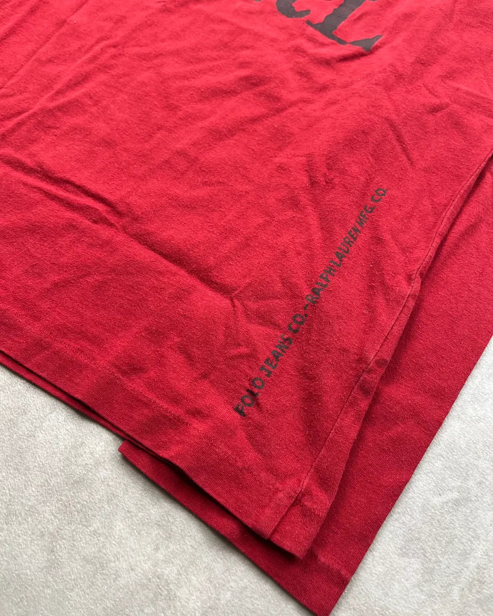 2010s Ralph Lauren Red 67 Embroidered Longsleeve T-Shirt AhLKsGL 7